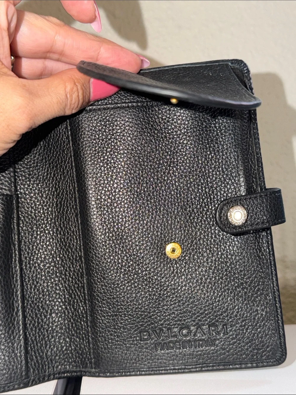 BVLGARI Black Pebbled Leather Travel Watch Case Pouch EUC 5inx7in